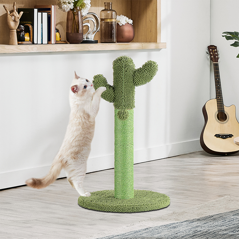 25 8 Cactus Cat Scratching Post Tree With Dangling Ball Interactive Toys Large Stand Climbing Play Center No Frills - Cat Cactus Scratching Post Diy