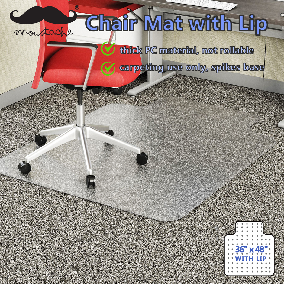 Flat Without Curling Carpet Mats for Computer Desk 36 x 48 Transparent Home Floor Protector Mat Chairmats Heavy Duty Carpet Protector for Home Office Clear Chair mat for Carpeted Floors 