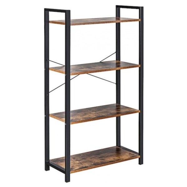 eSituro Bookcases and Shelving Unit for Office Storage Unit for Living Room 4 Tiers Heavy Duty Garage Storage 