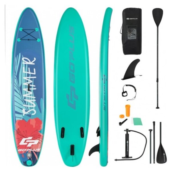 10.5FT Inflatable Stand Up Paddle Board SUP Surfboard Adjustable Non-Slip Deck 