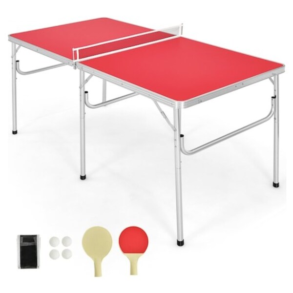 Ping-Pong Tables,Outdoor Ping Pong Table,Table Tennis Tables,Indoor Ping-Pong Tables with Accessories Including Rackets,Net and Table Tennis Balls,Foldable Easy Assembly,for Home Office Family 