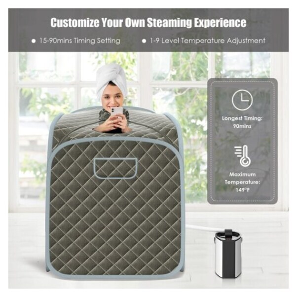 Adjust Replacement Steamer with Herbal Box for Portable Sauna Tent 9-Level Temp 