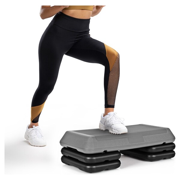 Non-Slip Surface Exercise Equipment Stepper with 4-6-8 Risers Zimbala 29 Aerobic Step Platform Home and Office Perfect for Gym Fitness Adjustable Aerobic Stepper 