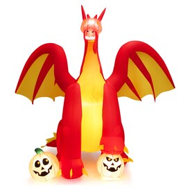 Costway Costway 10 FT Inflatable Giant Animated Fire Dragon Outdoor  Halloween Decor w/Lights | Atlantic Superstore