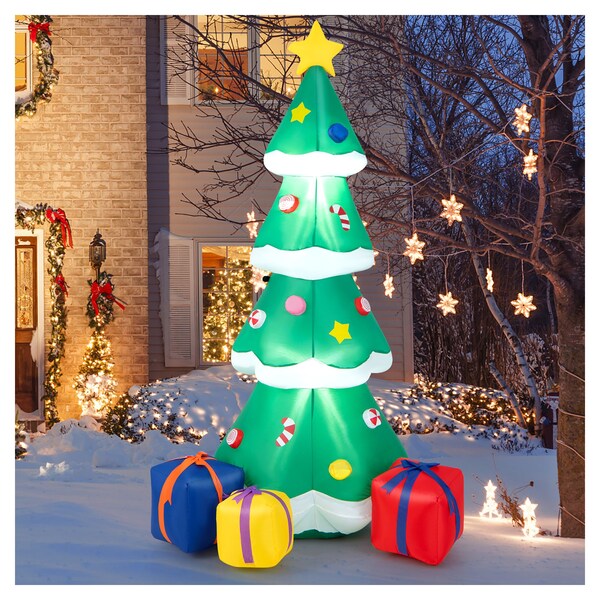 Costway Costway 6 FT Inflatable Christmas Tree Blow-up Xmas Tree