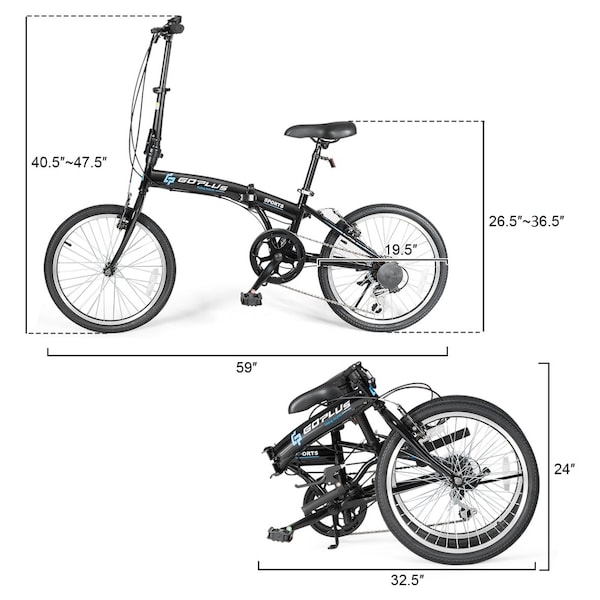 goplus folding bicycle