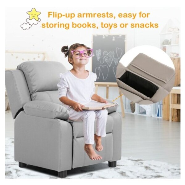 New Kid Recliner Sofa Armrest Chair Couch Children Living Room Furniture Home 