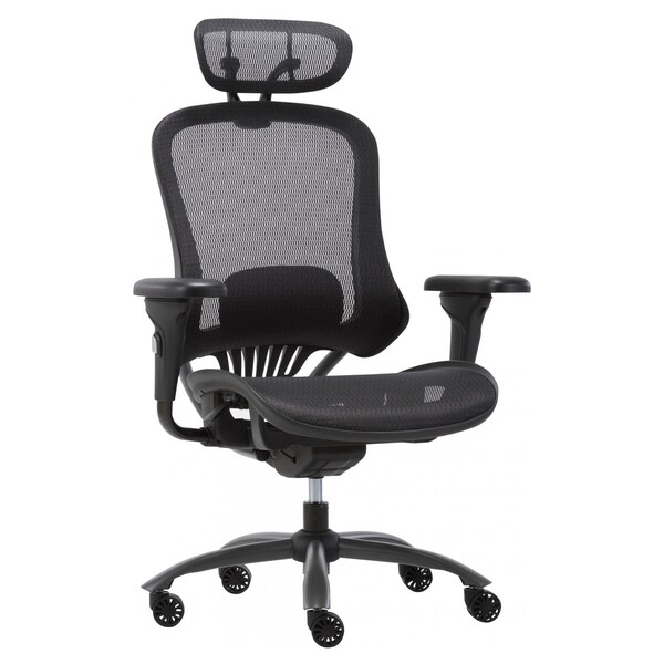 Great Task Desk Executive Chair Ergonomic Computer Task Chair for Desk Home Office-Black Office Task Chair with High Back Support Adjustable Headrests Ergonomic Mesh Office Chair 