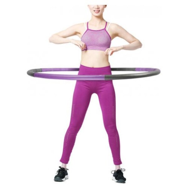 Supachis Exercise Hoop Weighted Exercise Hoop for Adult,8 Section Detachable Design-Professional Soft Fitness Exercise Hoop Weighted Exercise Hoop for Adults and Home Workout 