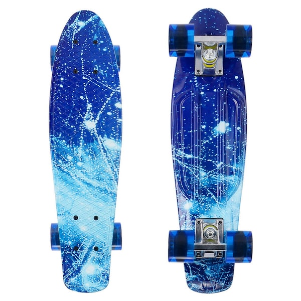 New 22" Skateboard Complete Cruiser Retro Board Deck Plastic Skate Board Unisex 