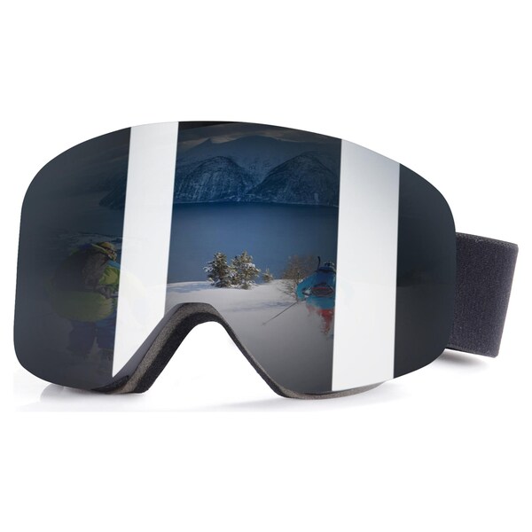 Ski Goggles Womens with Frameless Interchangeable Lens Skiing Snowboard Goggles 