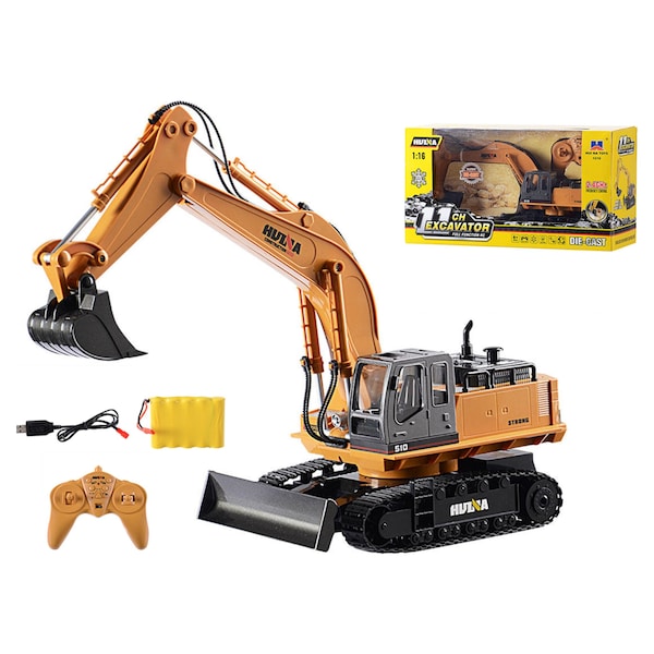 Remote Control Excavator Digger Bulldozer 11 Channel RC 2.4Ghz 
