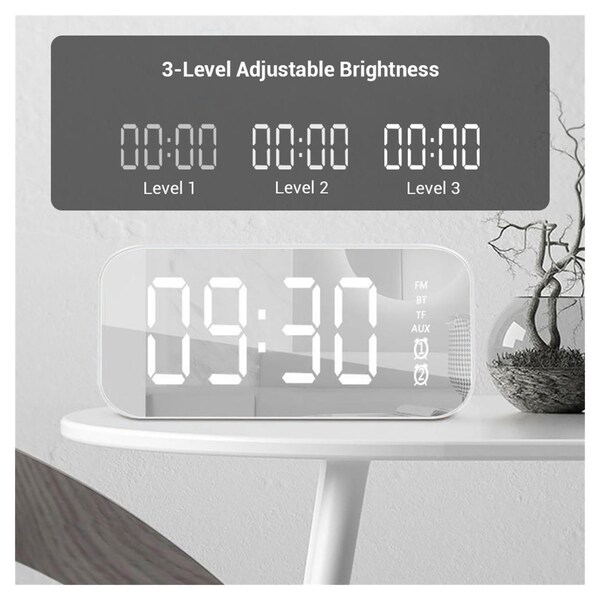 SaveOnMany Rechargeable Multifunctional LED Digital Mirror Alarm Clock with  Wireless Bluetooth Speaker | Zehrs
