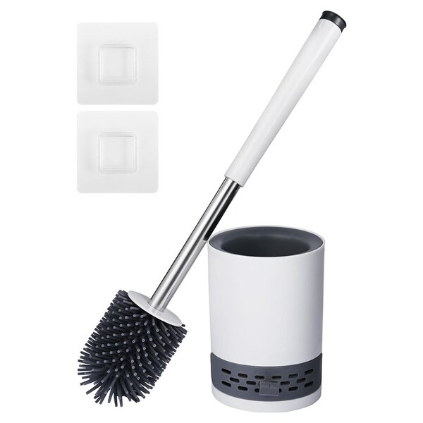 Skroad Toilet Brushes with Clean Silicone Bristle Silicone Toilet Brush New 