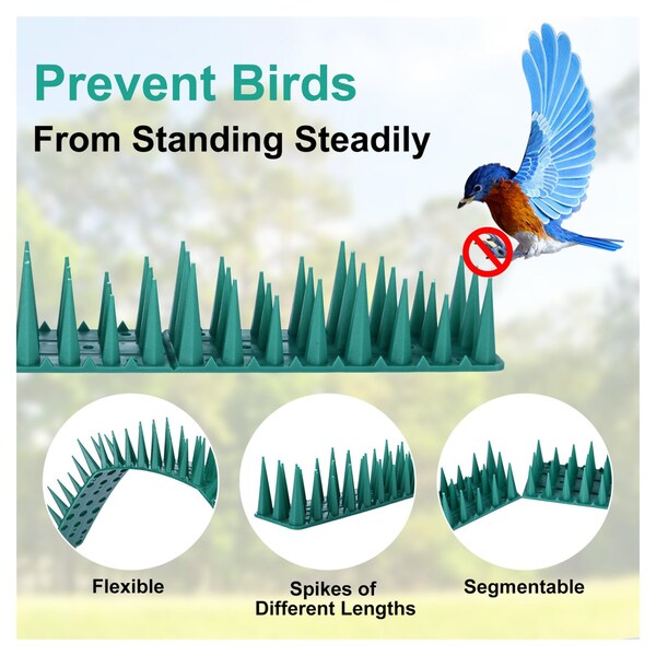 Anti Climb Spikes Fence Wall Security Spikes Bird Cat Repellent Prickle Strips 