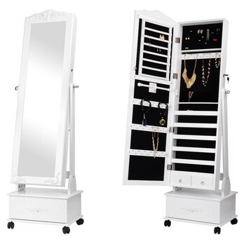 Jewelry Armoire Cosmetic Mirror Cabinet, Mirror Jewelry Cabinet Nz