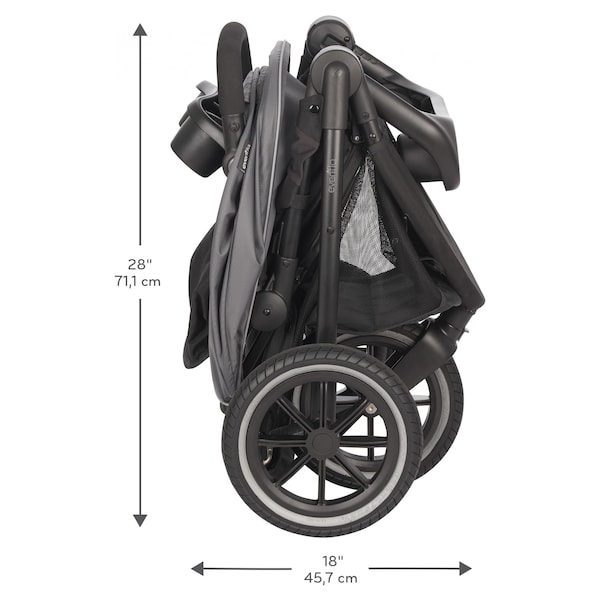 evenflo folio 3 wheel stroller