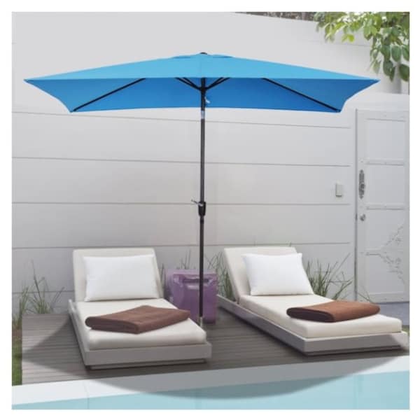 Sunbrella Umbrella Canopy 6.5x10 ft Home Decorators Collection Rectangular Blue 