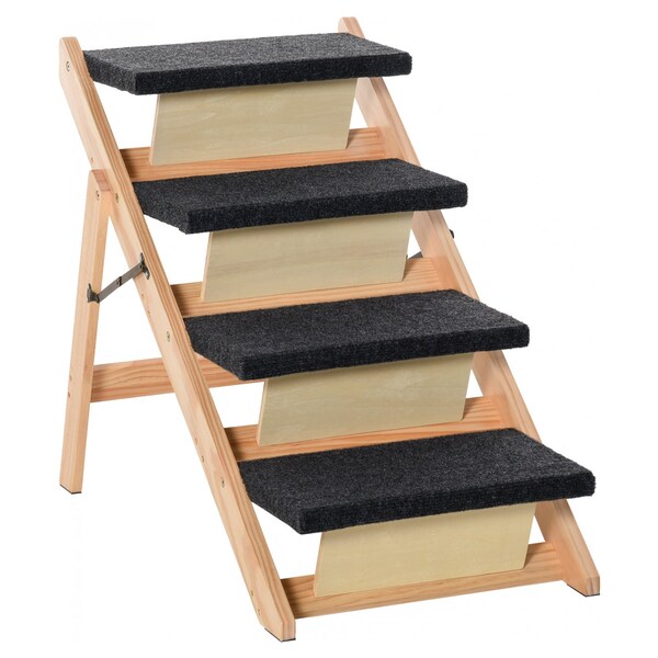 A-A Dog Stairs 3-Steps Pet Ladder Ramp Stairs Step Ladder for Pet Pet Stairs Step Ramp Sofa Bed Ladder Portable Mobility Assistance for Large/Small Dogs/Cats 