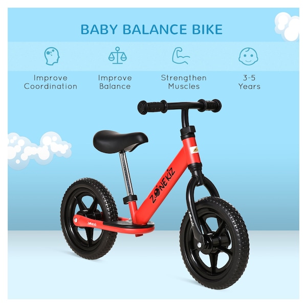 Balance Bike Ages for 2,3,4,5 Years Old Walking Bike No Pedal Bicycle with Adjustable Handlebar & Seat Height 