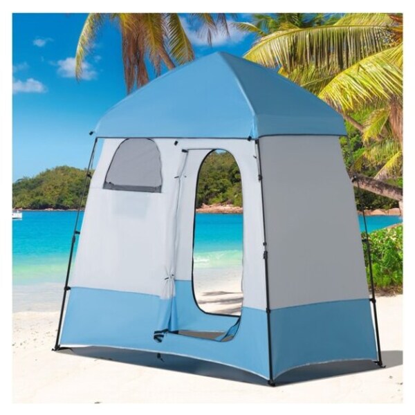 Outsunny Foldable Camping Tent Sun Shelter Shade Garden Outdoor Picnic with Carry Bag Dark Blue 