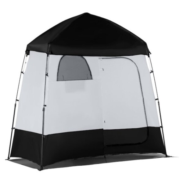 Foldable w/Carry Bag Outsunny 60 x 60 x 82 Shower Tent Changing Room Privacy Portable Camping Shelters with Windows & Floor Mat 