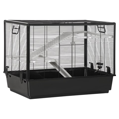 PawHut PawHut Small Animal Cage Habitat Indoor Pet Play House for Guinea  Pigs Hamsters Chinchillas With Accessories Water Bottle Balcony Ramp Food  Dish 