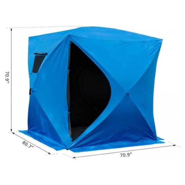 2-4 Person DANCHEL OUTDOOR Pop-up 4-Season Ice Fishing Shelter Tent 