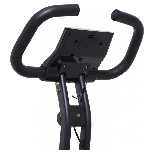 Soozier Foldable Exercise Bike with Adjustable Resistance Digital Monitor with Tablet/Phone Holder for Health & Fitness 
