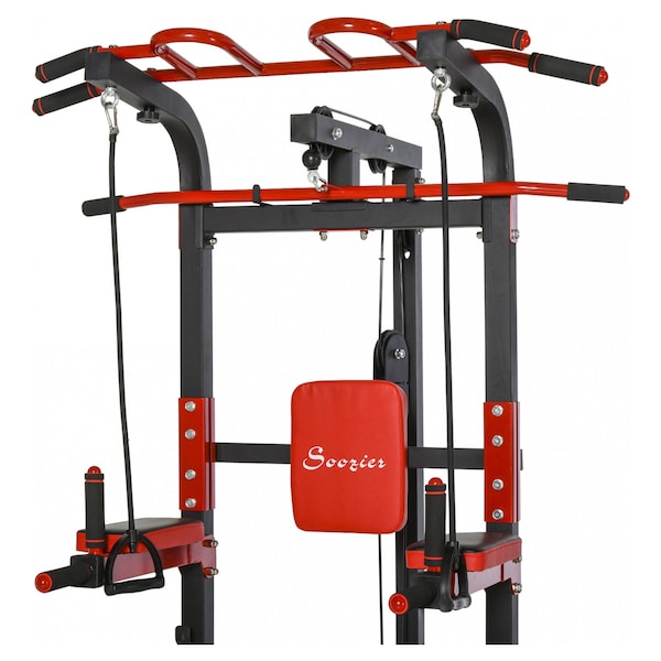 Soozier Power Tower Station Pull Up Bar for Home Gym Workout Equipment 