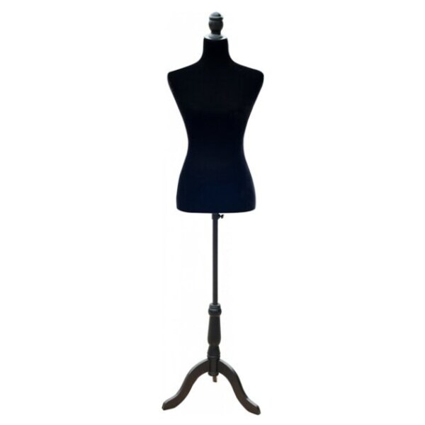 HOMCOM 35 26 35 Fashion Mannequin Female Dress Form w/Base Black Form 