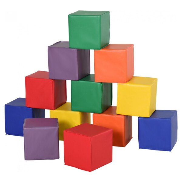 12 pcs Soft Play Blocs en Mousse Souple jouet de construction et Empilable Blocs Pour Enfants 