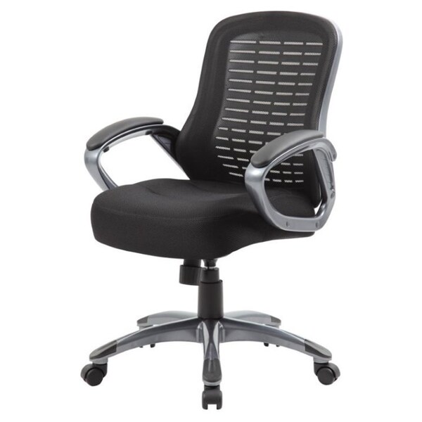 Boss Office Products Boss Office Ribbed High Back Mesh Chair in Black | No  Frills Online