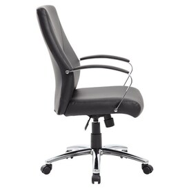 Boss Office Leatherplus Executive, Real Leather Office Chair Canada