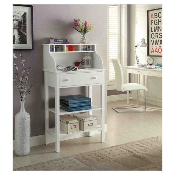 Convenience Concepts Designs2Go Compact Desk in White Wood Finish
