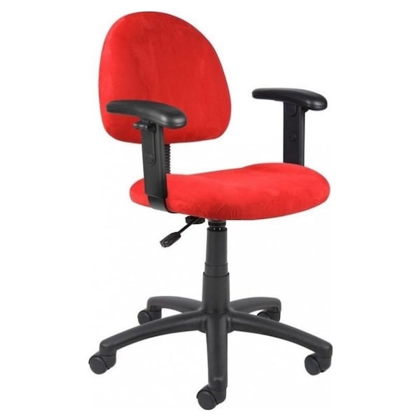 Boss Office Products Boss Office Products Microfiber Deluxe Posture Office  Chair in Red | Fortinos