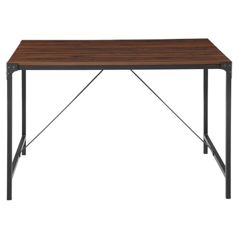 Angle Iron 48 Wood Dining Table In Dark Walnut No Frills - Home Decorators Collection Furniture Reviews