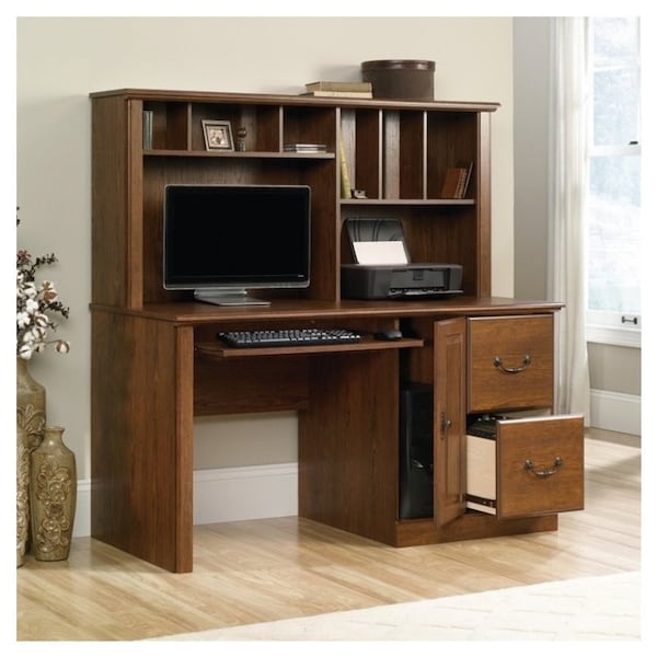 pemberly row computer desk with hutch