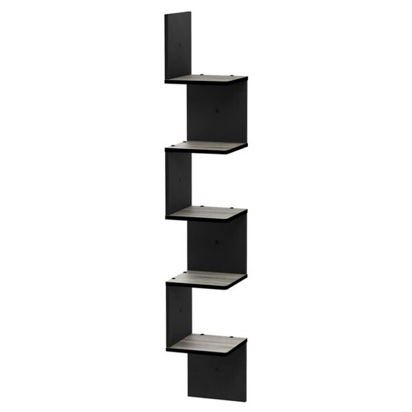 Espresso Furinno Wall Mounted Shelves one size Wood 