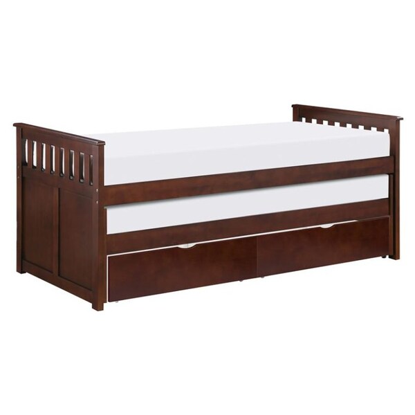 Lexicon Lexicon Rowe Transitional Wood Twin/Twin Bed with Storage Boxes in  Dark Cherry | Independent City Market