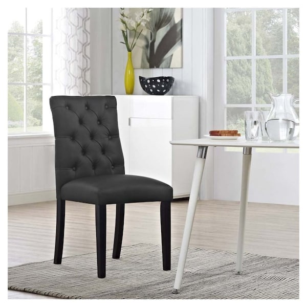 modway duchess vinyl dining chair