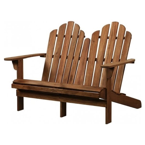 wooden adirondack loveseat