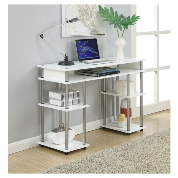 Convenience Concepts Designs2Go Writing Desk in White Wood Finish