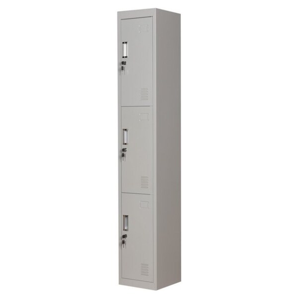 Pemberly Row 54 2 Shelf Personal Storage Locker in White 