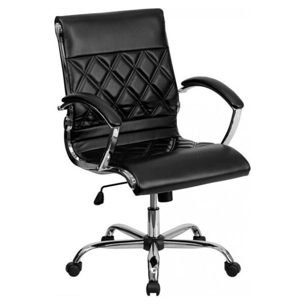Scranton  Co Swivel Office Chair with Faux Leather Cushion in Black＿並行輸入品 