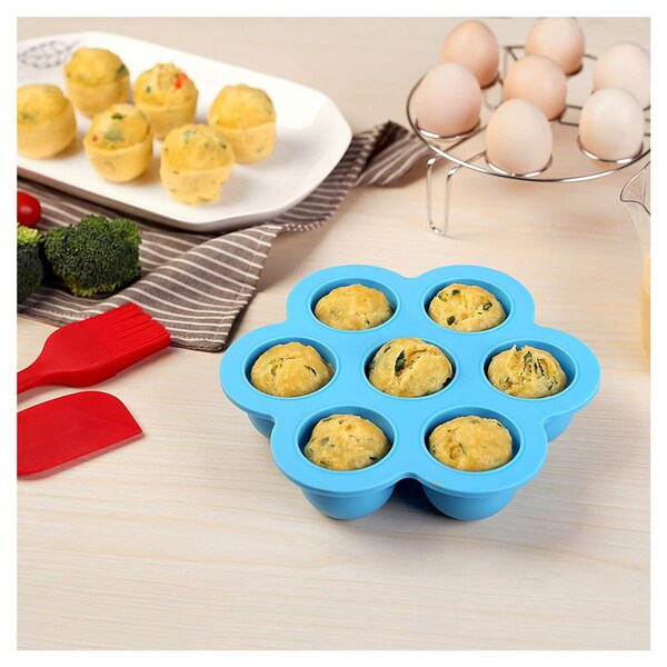 Silicone Egg Bites Molds for Instant Pot Accessories Reusable Storage Container and Freezer Tray Fits Instant Pot 5,6,8 qt Pressure Cooker,Freezer Accessory 