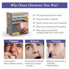 Charmonic CHARMONIC 50g Nose Hair Waxing Kit with 20 Applicators Quick &  Painless Hair Waxing Kit for Men and Women 10 Total Uses | Real Canadian  Superstore