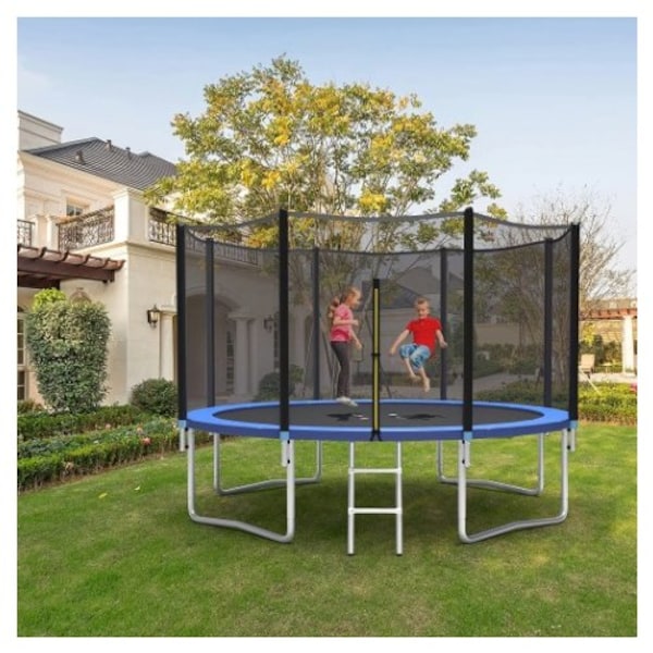 Trampolín profesional de jardín trampolín trampolín xxl varios tamaños y colores trampolines para niños 430cm con ancla de tierra, Azul 