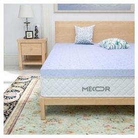 Mecor 4 Inch King Size Gel Infused Memory Foam Mattress Topper Ventilated Design Bed Topper For Side Back Stomach Sleeper Purple Atlantic Superstore