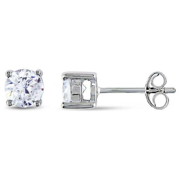 Amour Amour Cubic Zirconia Stud Earrings in Sterling Silver | Fortinos